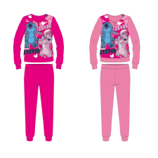Global Licence Srl Disney Stitch pamut flanel gyerek pizsama - pink - 128 gyerek hálóing, pizsama