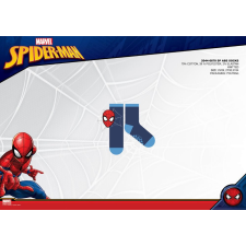 Global Licence Srl Pókember csúszásgátlós teliplüss bokazokni gyerekeknek - sötétkék-világoskék-piros - 27-30 gyerek zokni