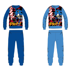 Global Licence Srl Sonic pamut flanel gyerek pizsama - középkék - 122