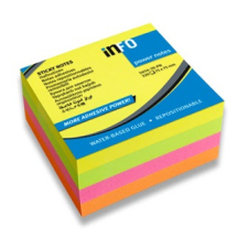 GLOBAL NOTES AMC AG Info Notes önt.jegyzettömb, 75x75mm, 320lap, Brilliant Color Mix jegyzettömb