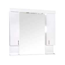 Global Viva DESIGN 85 cm tükrös szekrény dupla szekrénnyel, LED világítással fürdőszoba bútor