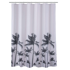 Global Viva Textil zuhanyfüggöny 180x200 cm, palm tree mintázattal, mosható és vasalható lakástextília