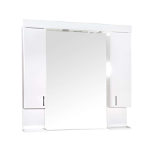 Globalviva DESIGN 85 cm tükrös szekrény dupla szekrénnyel, LED világítással fürdőszoba bútor