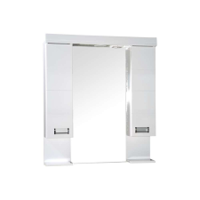 Globalviva SZQUARE 100 cm tükrös szekrény dupla szekrénnyel, LED világítással fürdőszoba bútor