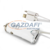 Globiz 55051 Univerzális telefontöltő, micro USB + iPhone 5/6 csatlakozással + USB 1A