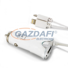 Globiz 55051 Univerzális telefontöltő, micro USB + iPhone 5/6 csatlakozással + USB 1A villanyszerelés
