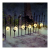 Globiz international Halloween-i lampion fényfüzér - pókos, fehér - 7,5 x 165 cm - 2 x AA elemes