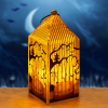 Globiz International Kft. Halloween-i LED lámpás - tök - narancs LED - 2 x LR44 - 4 x 4 x 9,5 cm