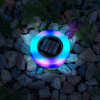 Globiz LED-es leszúrható szolár lámpa - kör alakú - RGB színes LED - 105 x 128 mm