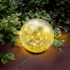 Globiz Leszúrható szolár üveggömb - 15 cm - 20 melegfehér LED kültéri világítás