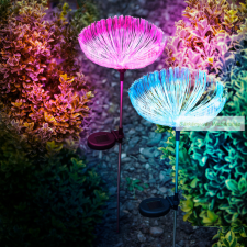 Globiz Száloptikás szolár medúza, 80 cm - színes LED kültéri világítás