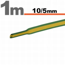 Globiz Zsugorcső 10mm/5mm zöld/sárga villanyszerelés