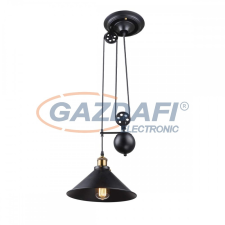 GLOBO 15053 Lenius Függeszték , 60W , E27 , fém fekete/ antik sárgaréz világítás