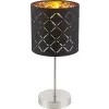 GLOBO 15229T CLARKE Asztali lámpa , 40W , E14 , nikkel matt, textil, műanyag arany