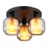 GLOBO 15754-3D XIA mennyezeti lámpa 25W 230V IP20 3xE27 fekete d=370 mm