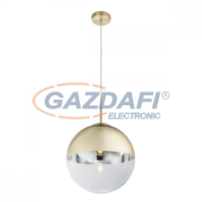 GLOBO 15857 VARUS Függeszték , 40W , E27 , fém, sárgaréz, üveg, arany világítás