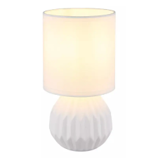 GLOBO 21730W SYLAS asztali lámpa 40W 230V IP20 1xE14 fehér d=120 mm világítás