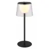 GLOBO 58462K MARIAM LED asztali lámpa 1,80 230V IP44 1xLED fekete d=130 mm 150lm 3000K