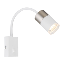 GLOBO Brisbon fehér-nikkel fali spotlámpa (GLO-57851W) GU10 1 izzós IP20 világítás