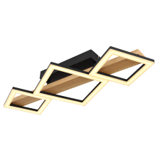 GLOBO Dustin fekete-barna LED mennyezeti lámpa (GLO-67288D1)  1 izzós IP20 világítás