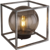Globo Eastern Europe s.r.o Kültéri napelemes asztali LED lámpa, antikolt fekete gömb kockában 23 x 23 cm - Solar Globo 33814