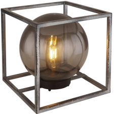 Globo Eastern Europe s.r.o Kültéri napelemes asztali LED lámpa, antikolt fekete gömb kockában 23 x 23 cm - Solar Globo 33814 kültéri világítás