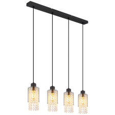 GLOBO Függeszték BACKEY 4 búrával Fekete 4xE27 15W világítás