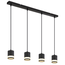 GLOBO Lucero függeszték fekete matt 4xGx53 LED világítás