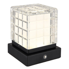 GLOBO Lunki fekete-átlátszó LED asztali lámpa (GLO-21009S) LED 1 izzós IP20 világítás