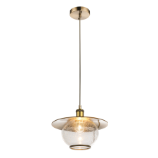 GLOBO Nevis bronz-átlátszó függesztett lámpa (GLO-69030H) E27 1 izzós IP20 világítás