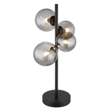 GLOBO Riha fekete-füstszürke asztali lámpa (GLO-56133-4T) G9 4 izzós IP20 világítás