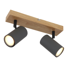 GLOBO Robby barna-szürke mennyezeti spotlámpa (GLO-57911-2G) GU10 2 izzós IP20 világítás