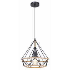 GLOBO Ulleu fekete-barna függesztett lámpa (GLO-69029) E27 1 izzós IP20 világítás