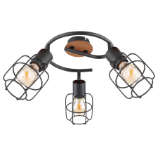 GLOBO Willa mennyezeti lámpa állítható fejekkel fekete 3xE27 40W világítás