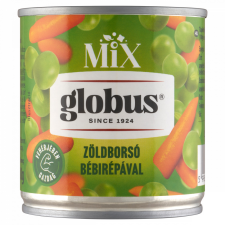  Globus Mix zöldborsó bébirépával 200 g konzerv