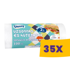 GLOSSY hűtő és uzsonnás tasak 2L 100db/tek (Karton - 35 tekercs) papírárú, csomagoló és tárolóeszköz