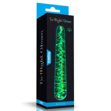  Glow-in-the-dark Twilight Gleam Glass Dildo-Slim Fantasy műpénisz, dildó