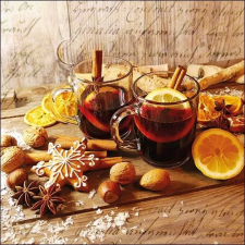 Glühwein papírszalvéta 33x33cm, 20db-os asztalterítő és szalvéta