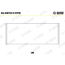 GLYCO hajtókar csapágy GLYCO 01-4872/3 STD autóalkatrész