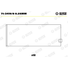 GLYCO hajtókar csapágy GLYCO 71-3419/6 0.25mm autóalkatrész