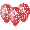 GMR Szív Hearts Léggömb, Lufi 5 db-os 12 inch 30 cm (GODX0135)