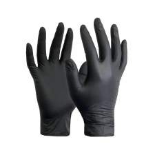 GMT Gumikesztyű nitril púdermentes S 100 db/doboz GMT Super Gloves fekete védőkesztyű