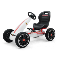 Go-kart Milly Mally Abarth pedálos gyerek gokart fehér lábbal hajtható járgány