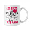  God Bless These Gains - Fehér Bögre