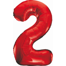 Godan 2-es Szám Fólia Lufi - 85 cm, Piros (BC-HCW2) party kellék
