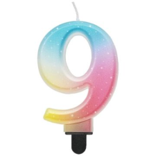 Godan Beauty and Charm: Szivárvány színű pasztell számgyertya - 9 (SF-OPA9) (SF-OPA9) karácsonyi dekoráció