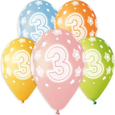 Godan Happy Birthday 3 Star Lufi - 5 db, 33 cm (GS120/3) party kellék
