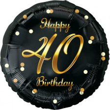 Godan Happy Birthday 40 B&C Gold Fólia Lufi - 36 cm (490719) party kellék