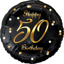 Godan Happy Birthday 50 B&C Gold Fólia Lufi - 36 cm (490716) party kellék