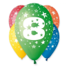 Godan Happy Birthday 8 Star léggömb, lufi 5 db-os 12 inch (30cm)